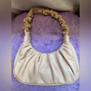 Urban Expressions Nude Pink Ruched Shoulder Bag